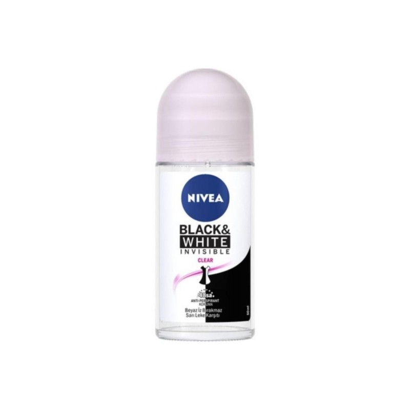 Nivea Invisible For Black & White Clear 50 ml Roll-on