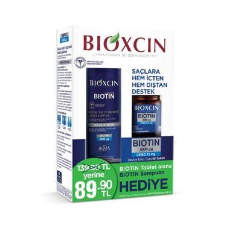 Bioxcin Biotin Tablet 5000 Mg + Bioxcin Biotin Şampuan 300 Ml