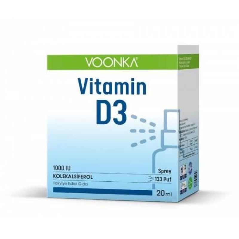 Voonka Vitamin D3 1000 IU Sprey 20 ml