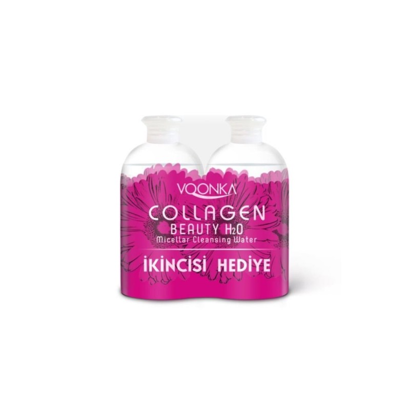 Voonka Collagen Beauty H2O Micellar 500 ml 2.si Hediye Misel Temizleme Suyu