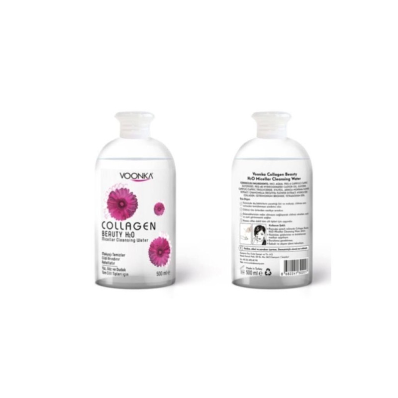 Voonka Collagen Beauty H2O Micellar 500 ml Misel Temizleme Suyu