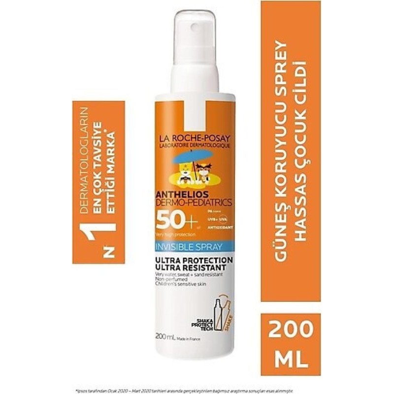 La Roche-Posay Anthelios Pediatrics Spf 50+ 200 ml Çocuk için Güneş Spreyi