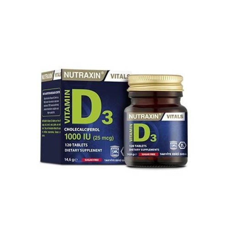 Nutraxin Vitamin D3 1000 IU 120 Tablet
