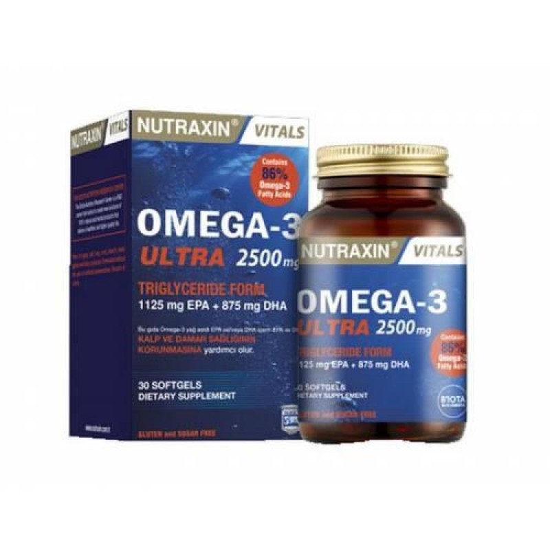 Nutraxin Ultra Omega 3 Balık Yağı 2500 Mg 30 Softgel