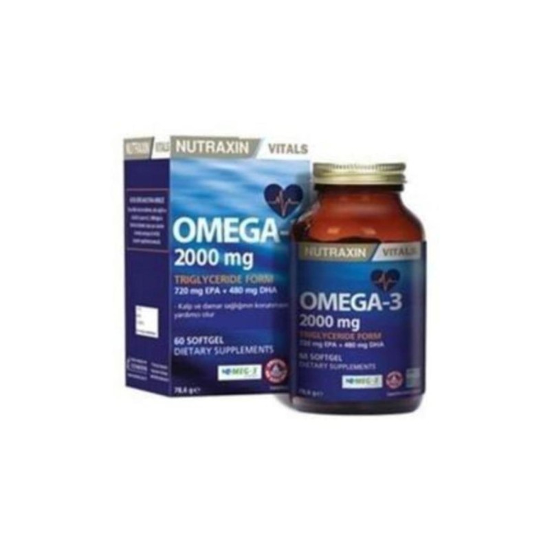 Nutraxin Omega 3 2000 mg 60 Kapsül Balık Yağı