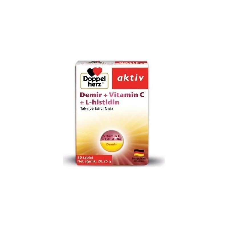 Doppelherz Aktiv Demir + Vitamin C + L-histidn 30 Tablet