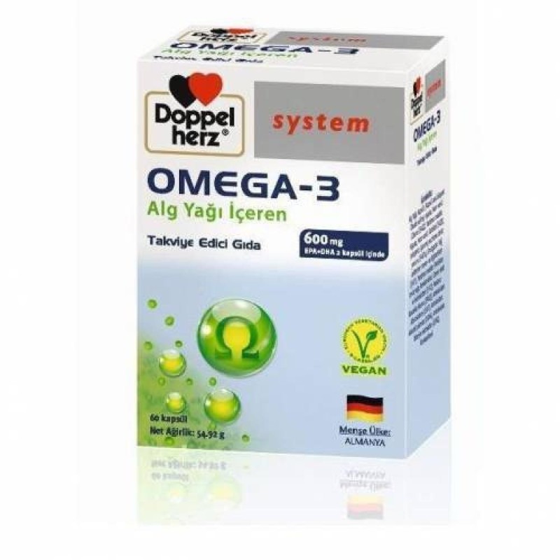 Doppelherz Omega 3 Alg Yağı İçeren 60 Kapsül