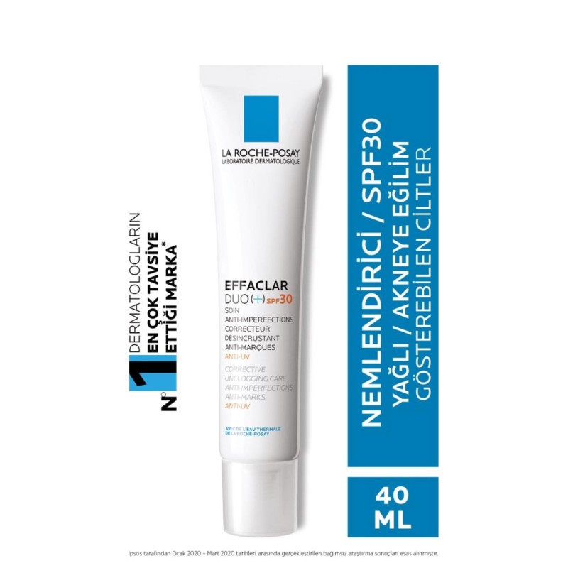 La Roche-Posay Effaclar Duo+ Spf 30 40 ml Koruyucu Bakım Kremi