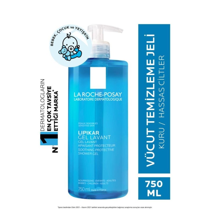 La Roche-Posay Lipikar Gel Lavant 750 ml Yüz ve Vücut Temizleme Jeli