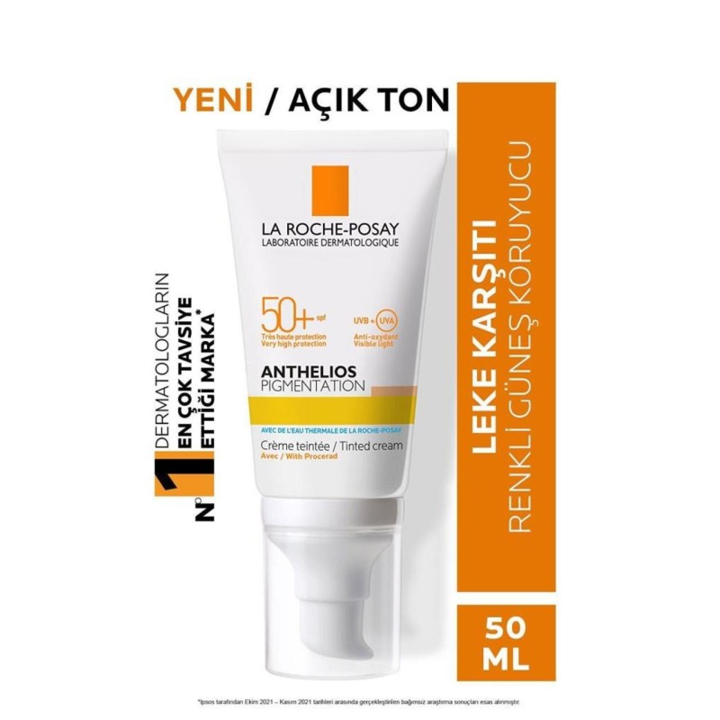 La Roche-Posay Anthelios Pigmentation Tinted Light Spf 50+ 50 ml Leke Karşıtı Güneş Kremi