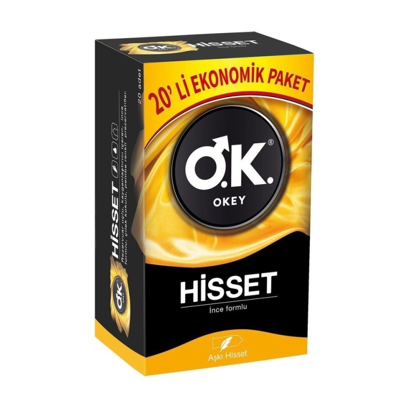 Okey Hisset İnce 20 li Prezervatif Okey Hisset İnce 20 li Prezervatif