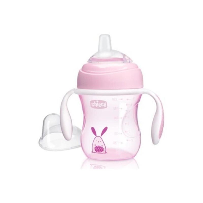 Chicco 4 Ay+ Yumuşak Uçlu 200 ml Pembe Geçiş Bardağı