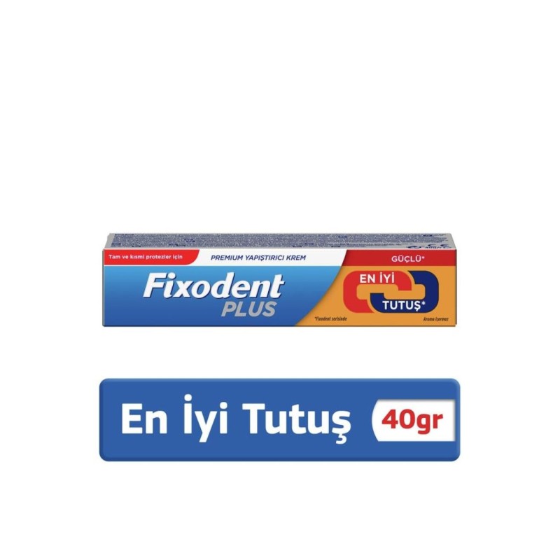 Fixodent Plus Premium Güçlü Tutuş 40 gr Diş Protez Yapıştırıcı