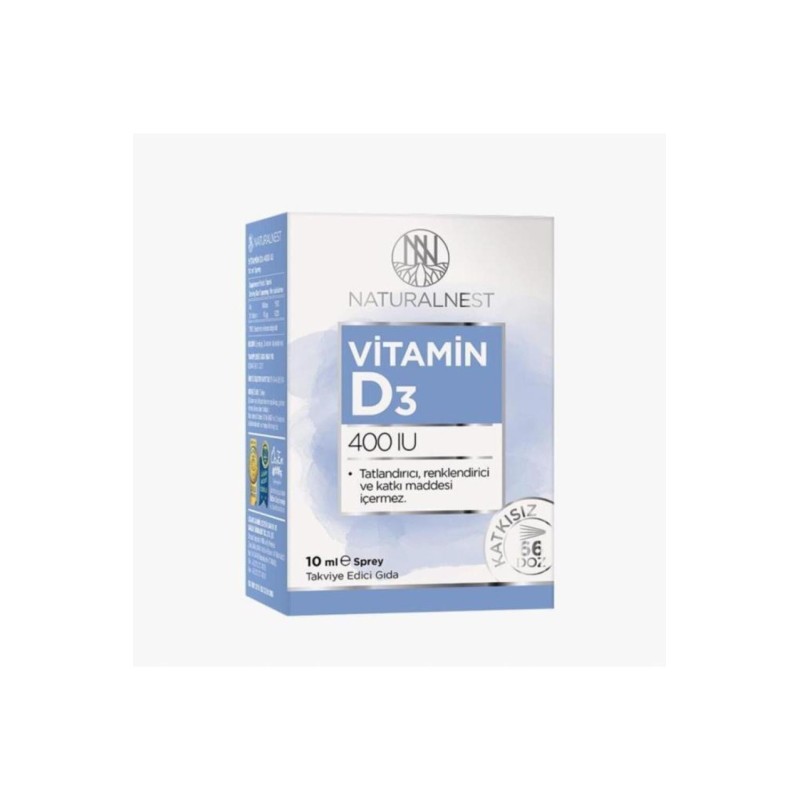 NaturalNest Vitamin D3 400 IU Sprey 10 ml