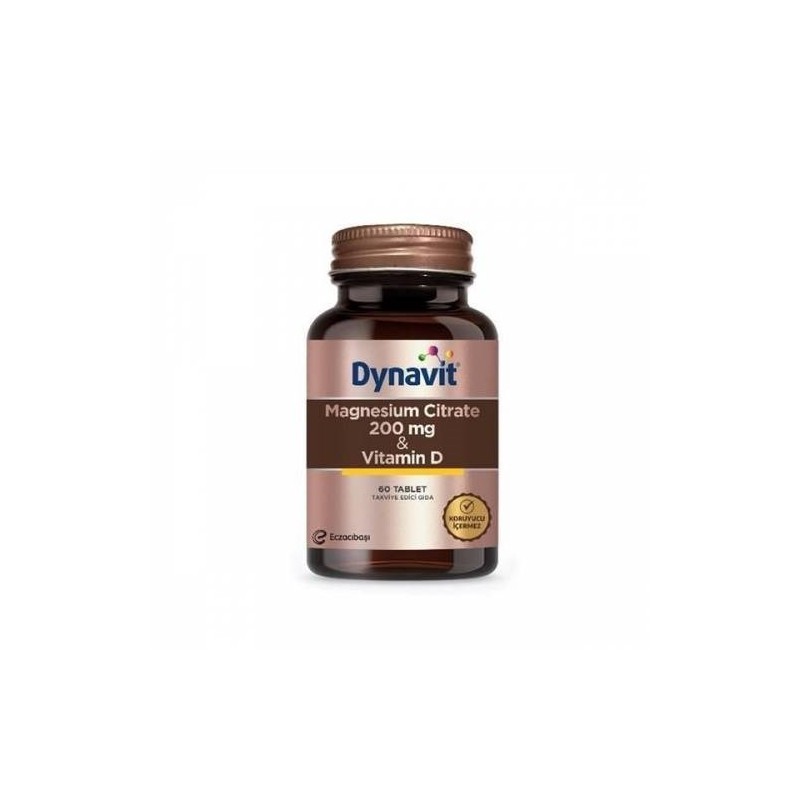 Dynavit Magnesium Citrate 200 mg & Vitamin D 60 Tablet