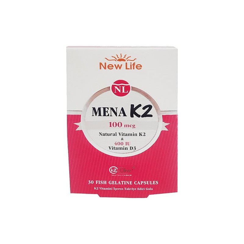New Life Mena K2+D3 Natural Vitamin 30 Kapsül