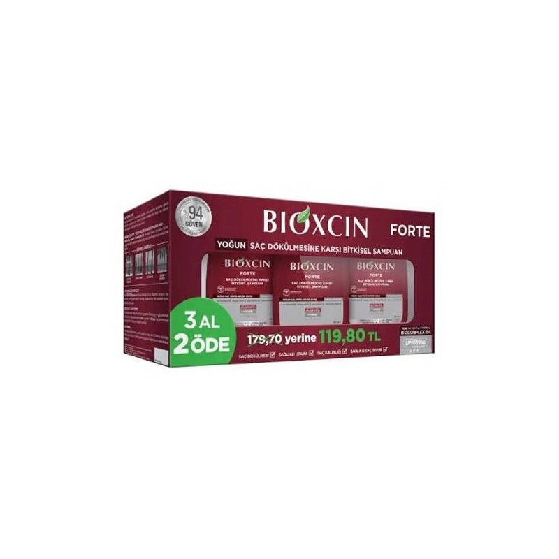 Bioxcin Forte 300 ml 3 Al 2 Öde Tüm Saçlar Şampuan