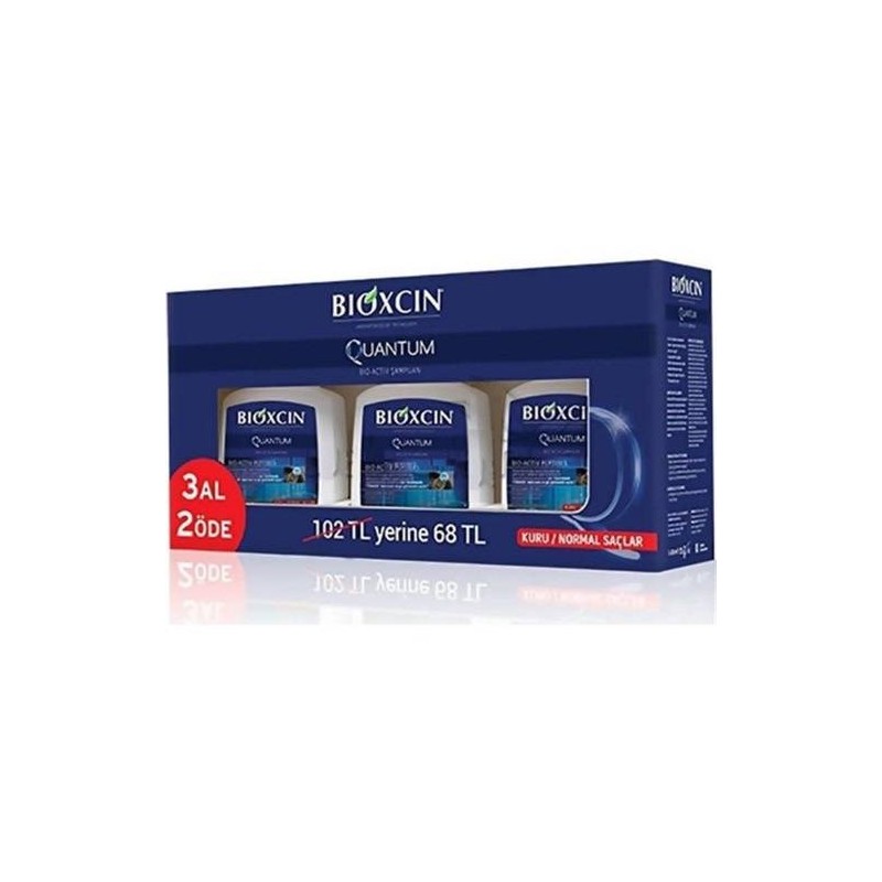 Bioxcin Quantum 3 Al 2 Öde Kuru/Normal Saçlar İçin Saç Dökülme Önleyici Şampuan