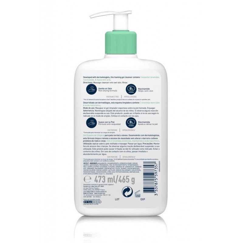 Cerave Foaming Cleanser 236 ml Köpüren Yüz Temizleyici Cerave Foaming Cleanser 236 ml Köpüren Yüz Temizleyici