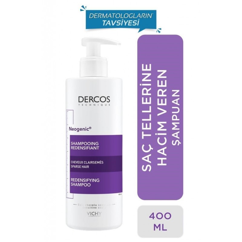 Vichy Dercos Neogenic Yoğunlaştırıcı 400 ml Hacim Sağlayan Şampuan