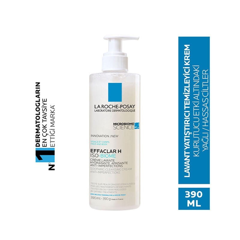 La Roche Posay Effaclar H Iso-Biome Yatıştırıcı ve Temizleyici Krem 390ml