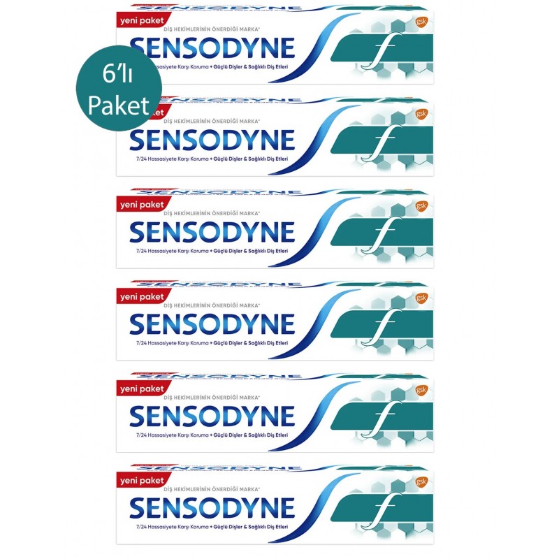 Sensodyne Florürlü 100 ml 6 Adet Diş Macunu