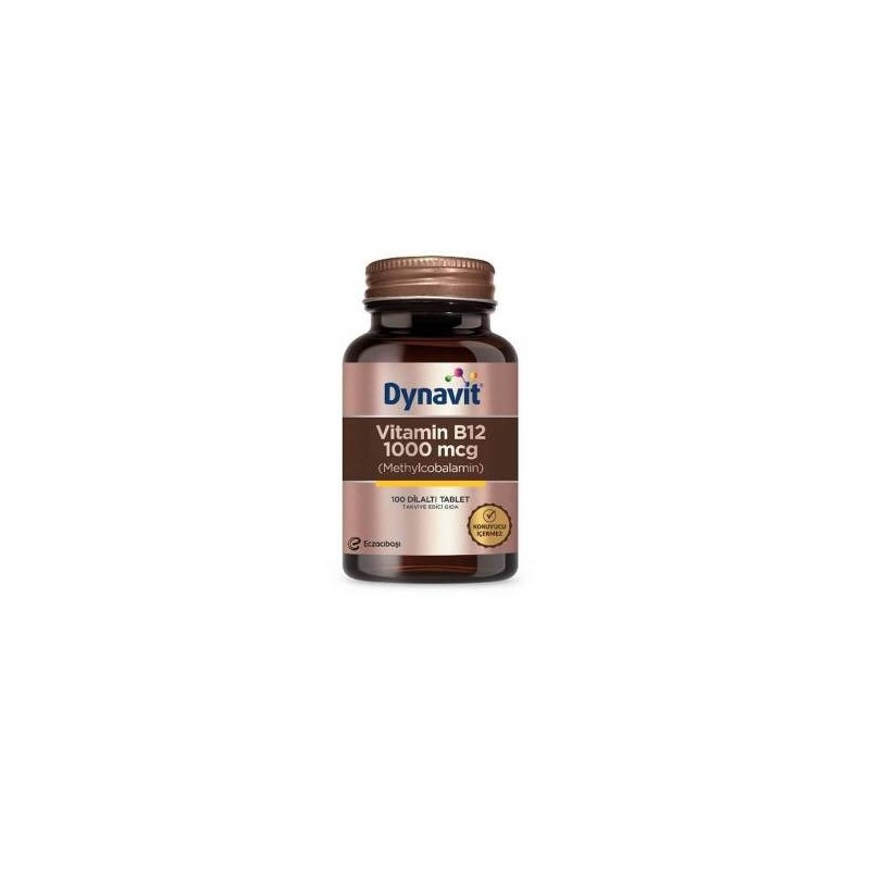 Dynavit Vitamin B12 1000 mcg 100 Dilaltı Tableti