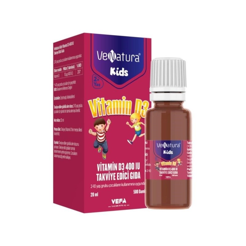 Venatura Kids Vitamin D3 400 IU Damla 20 ml