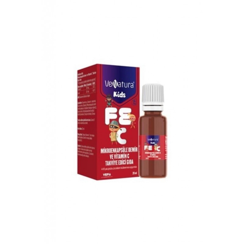 Venatura Kids Mikroenkapsüle Demir ve Vitamin C 20 ml Venatura Kids Mikroenkapsüle Demir ve Vitamin C 20 ml