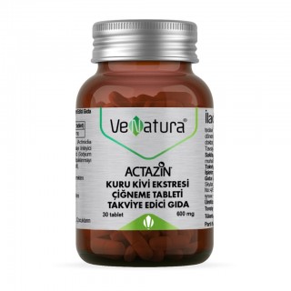 VeNatura Actazin Kuru Kivi Ektresi 30 Çiğneme Tableti VeNatura Actazin Kuru Kivi Ektresi 30 Çiğneme Tableti