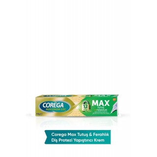 Corega Maksimum Güç Max Tutuş + Ferah Diş Protezi Yapıştırıcı Krem 40 gr Corega Maksimum Güç Max Tutuş + Ferah Diş Protezi Yapıştırıcı Krem 40 gr