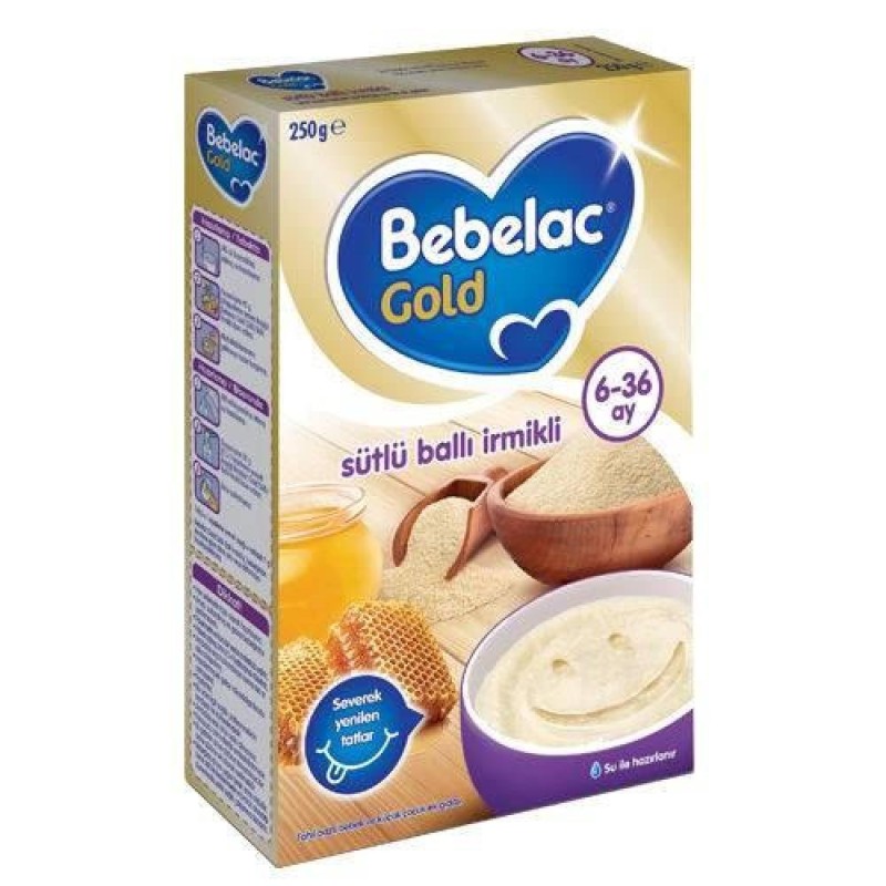 Bebelac Gold Sütlü Ballı İrmikli 250 gr Kaşık Maması