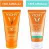 Vichy Ideal Soleil Dry Touch Emulsion Spf 50 50 ml Karma ve Yağlı Ciltler Güneş Kremi