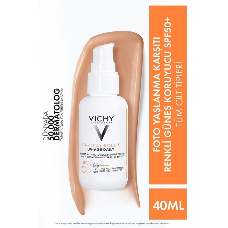 Vichy Capital Soleil UV Age Daily Renkli 50+ Faktör Güneş Kremi 40 ml