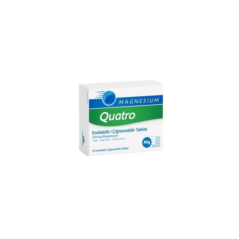 Magnesium Quatro 32 Çiğneme Tableti