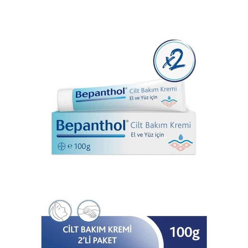 Bepanthol Cilt Bakım Kremi 100 gr 2 Adet