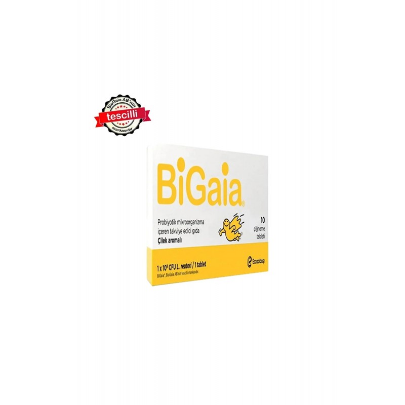 Bigaia Probiyotik Çilek Aromalı Çiğneme 10 Tablet