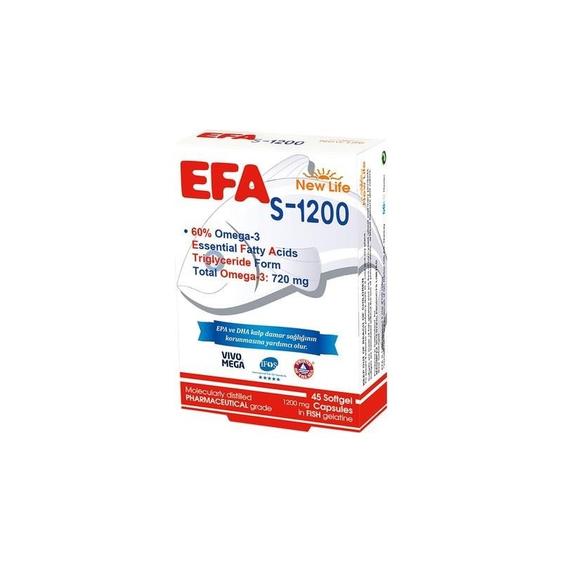 New Life EFA S-1200 Omega 3 45 Kapsül