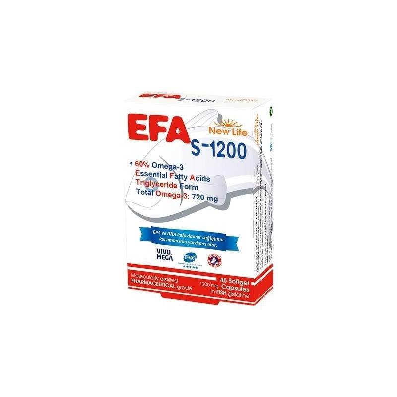 New Life EFA S-1200 Omega 3 45 Kapsül