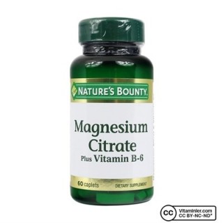 Nature s Bounty Magnesium Citrate Plus with Vitamin B6 60 Kapsül Nature s Bounty Magnesium Citrate Plus with Vitamin B6 60 Kapsül