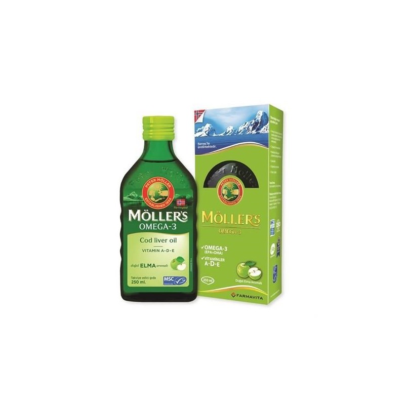 Möller's Elma Aromalı Balık Yağı Şurubu 250 ml