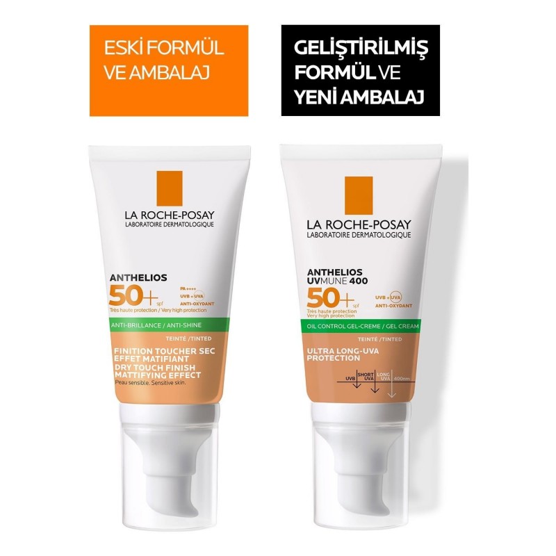 La Roche-Posay Anthelios UVmune Oil Control Gel-Cream Tinted 50+ Faktör Güneş Kremi 50 ml
