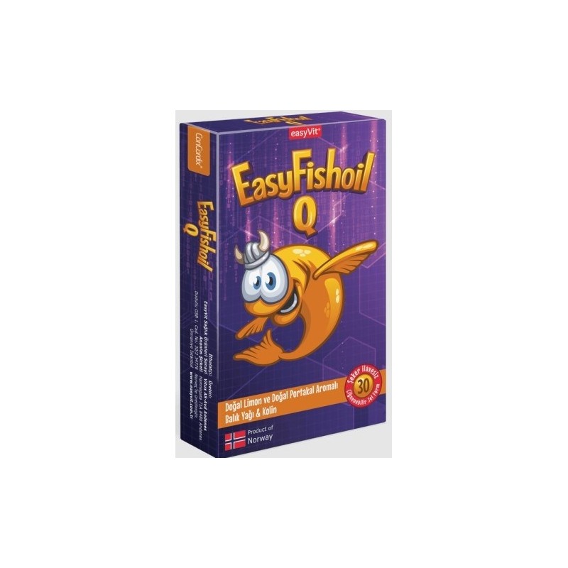 EasyFishoil Q Omega 3 Çiğnenebilir 30 Tablet 