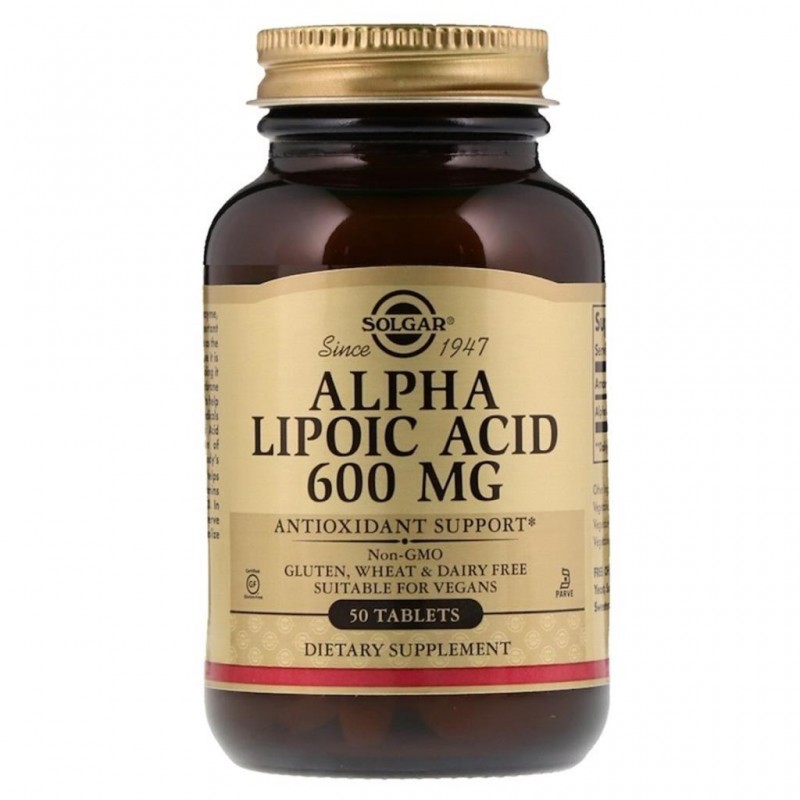 Solgar Alpha Lipoic Acid 600 Mg 50 Tablet