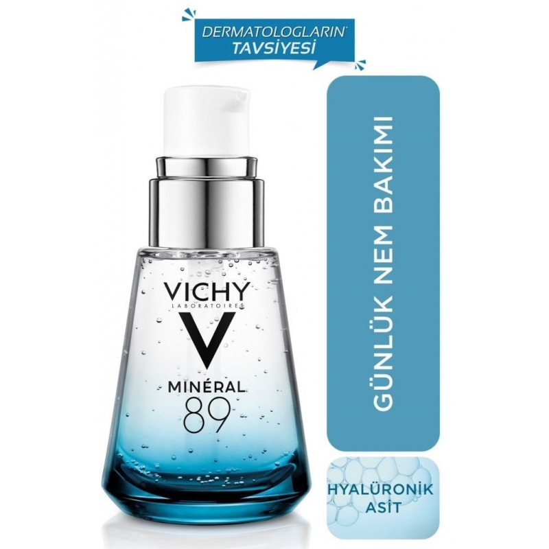 Vichy Mineral 89 Mineralizing Water + Hyaluronic Acid 30 ml Nem ve Güç Kaynağı Gündüz Kremi