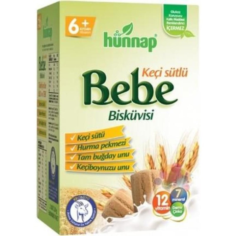 Hünnap Keçi Sütlü Bebek Bisküvisi 400 gr