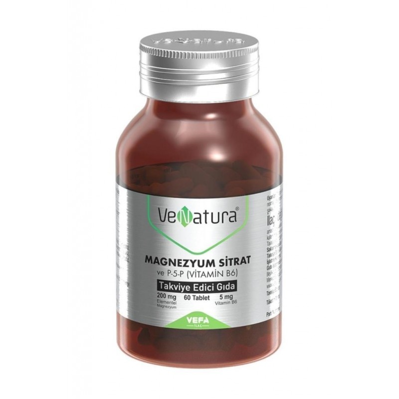 Venatura Magnezyum Sitrat ve P-5-P (Vitamin B6) 60 Tablet