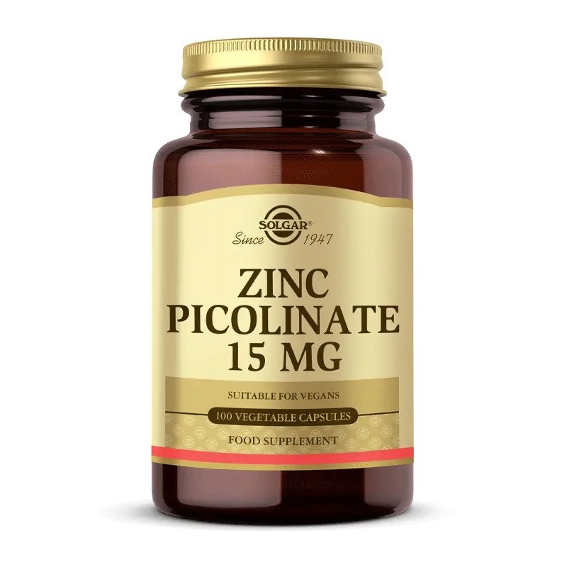 Solgar Zinc Picolinate 15 mg 100 Bitkisel Kapsül