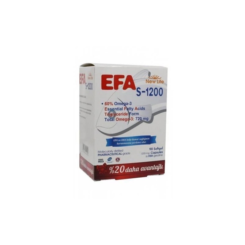 New Life Efa S-1200 Omega 3 90 Kapsül