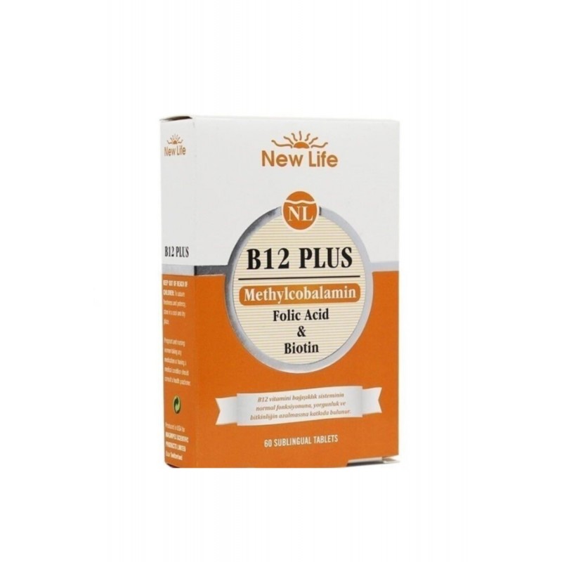 New Life B12 Plus 60 Dil Altı Tablet New Life B12 Plus 60 Dil Altı Tablet